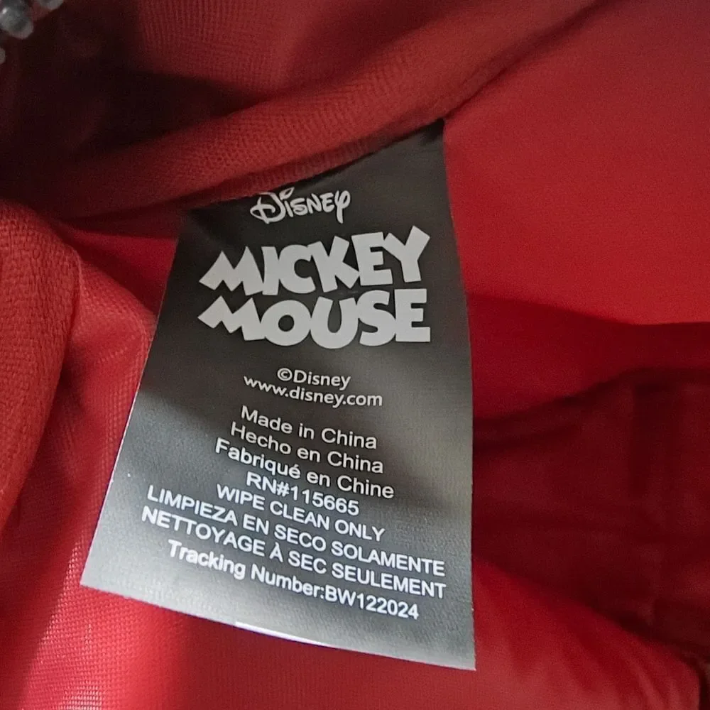 Disney Mickey Mouse Mini Backpack Red White Black - Picture 5 of 5